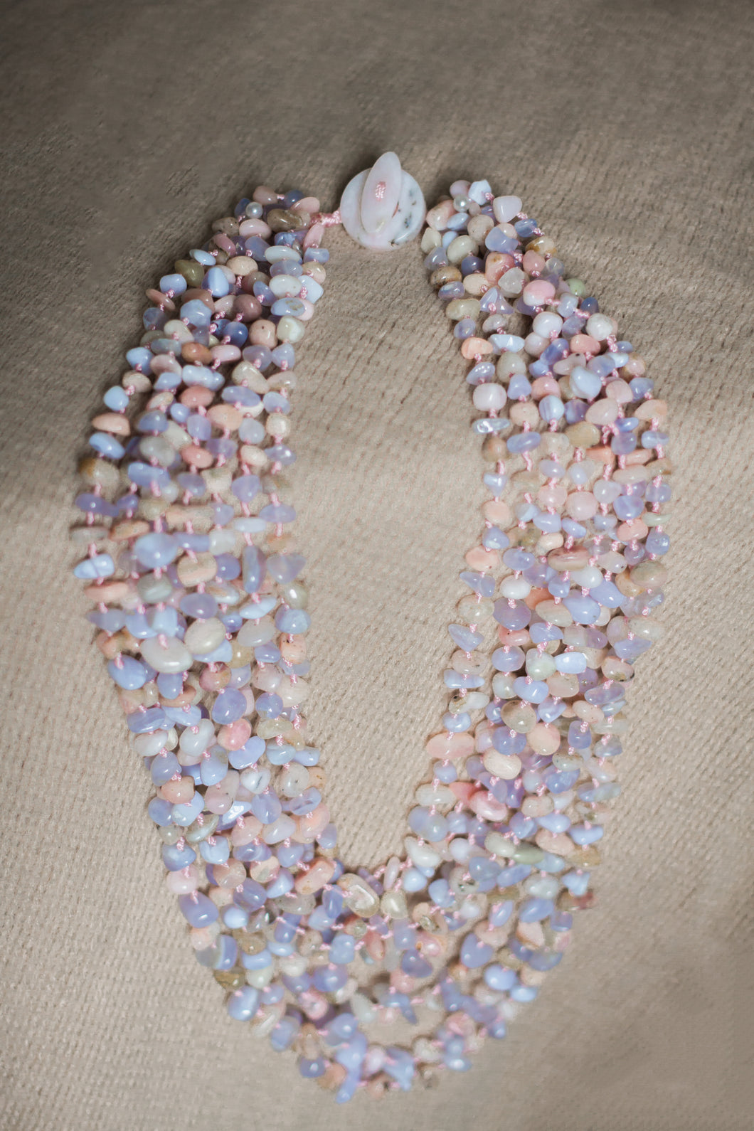 Vintage Layered Natural Stone Necklace